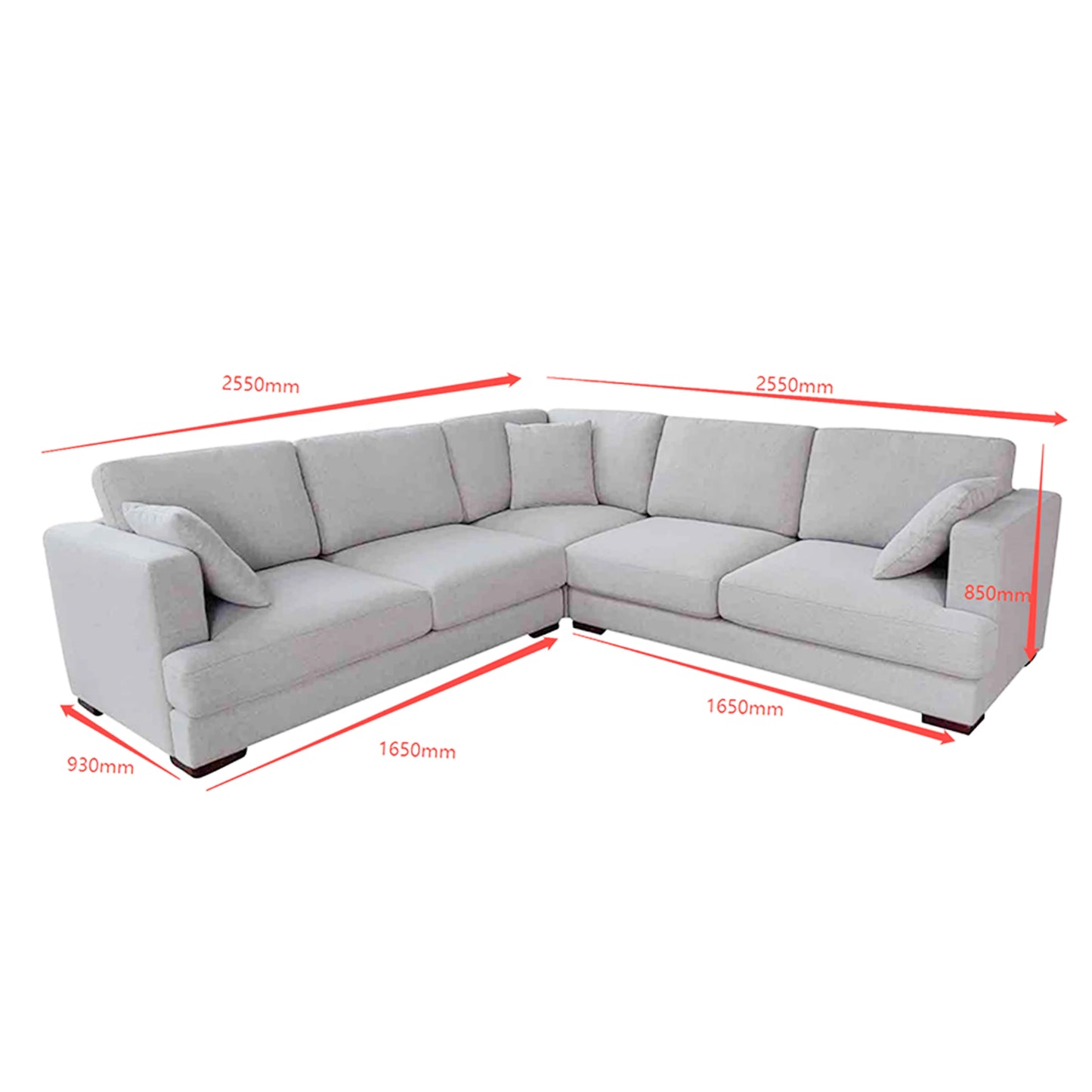Nova Corner Sofa Light Grey